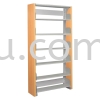 SSLS-6L-WP-A1 - Single Sided Library Shelving With Wooden Panel (6 Shelves) Library Shelving Library Shelving / Library Equipment Steel Furniture