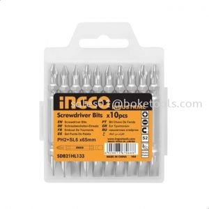 (AVAILABLE IN PIONEER BRANCH) INGCO SDB21HL133 10pcs Nickle Plated Megnetic Screwdriver Bits with double end POWER TOOLS - INGCO