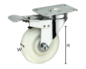 HEAVY DUTY "SOLID" NYLON CASTOR (BRAKE) Trolley & Castor