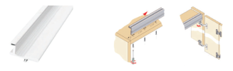 H04 F3023 FOLDING DOOR TRACK (HEAVY DUTY) - FOR ENTRANCE DOOR USE For F3023 Aluminium Extrusion