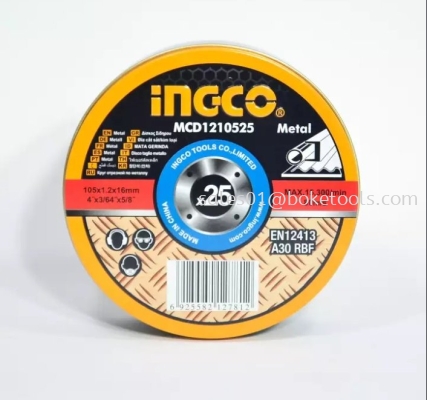 Ingco MCD1210525 Abrasive Metal Cutting Disc (25Pcs/Box)