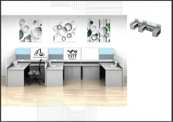 HOL-60+30-EXR-3 3 PAX WORKSTATION