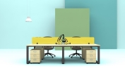 HOL-16-SQR-4 4 PAX WORKSTATION WORKSTATION SERIES Office Working Table Office Furniture