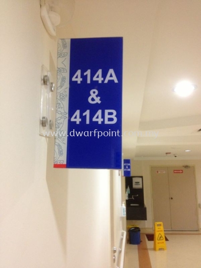 Acrylic UV Flatbed Door Directional Sign