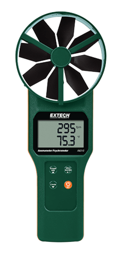 Extech AN310 Large Vane CFM/CMM Anemometer/Psychrometer