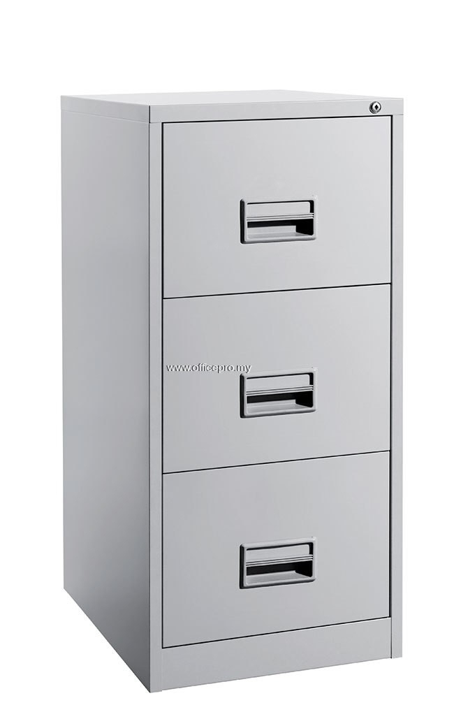 IPS-106B 3 DRAWERS STEEL FILING CABINET WITH RECESS HANDLE C/W BALL BEARING SLIDE