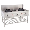 Three Burner Chinese Cooking Range STOVE