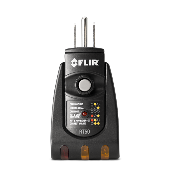 FLIR RT50 RECEPTACLE TESTER WITH GFCI CHECK