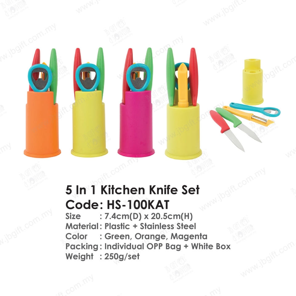 5 In 1 Kitchen Knife Set HS-100KAT Others Household