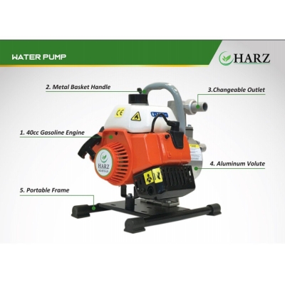 Harz 40CC 1500W 1" 8M HARZ HZ-6510-25 PETROL GASOLINE WATER PUMP  ID33623