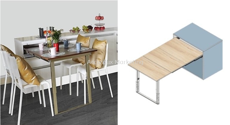 Pull Out Extension Table With Leg