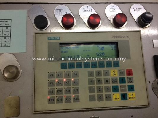 Siemens HMI Coros Op15 repair, installation and program