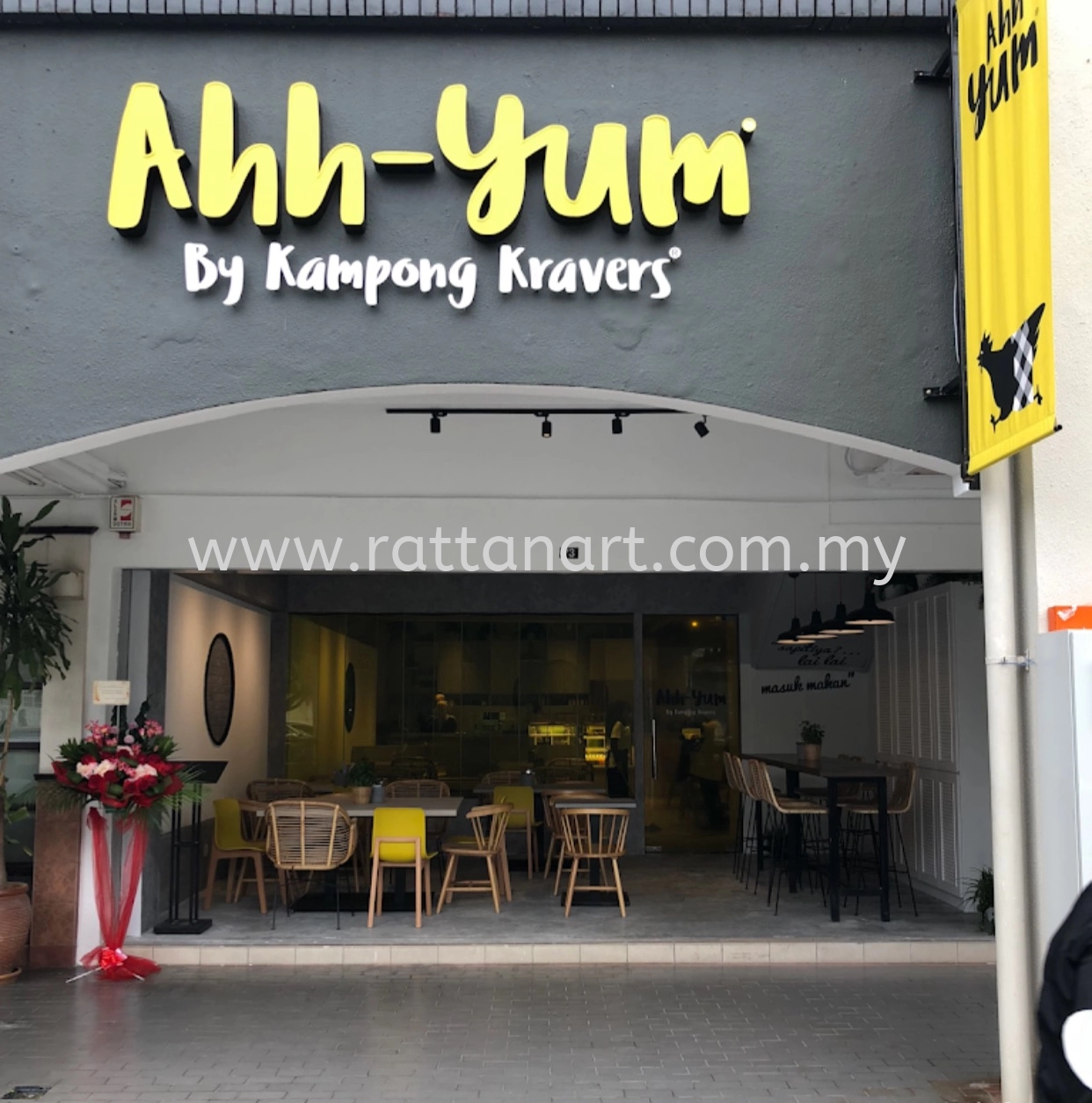 Supply to Ahh Yum By Kampong Kravers @ Bukit Damansara By Rattan Art.
