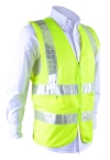 SV-03-Fluorescent-Yellow-Pocket Unisex Contractor Safety Vest Vest