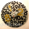 Round Shape Fused Glass Round Shape Clock Glass Clock Products