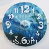 Round Shape Fused Glass Round Shape Clock Glass Clock Products