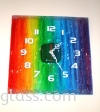 Square Shape Fused Glass Square Shape Clock Glass Clock Products