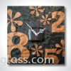 Square Shape Fused Glass Square Shape Clock Glass Clock Products