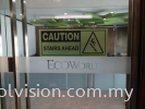 Frosted Sticker With Company Name Frosted Film @ Setia Alam ( ECOWORLD ) Frosted Film