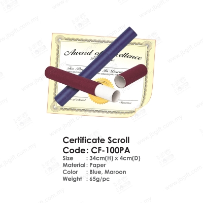 Certificate Scroll CF-100PA