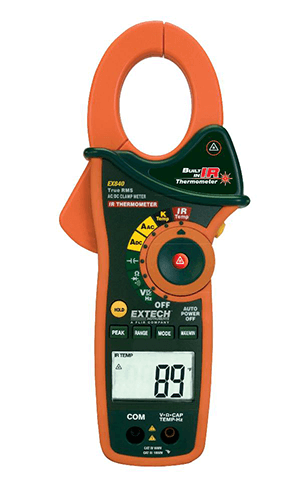 Extech EX840  1000A AC/DC True RMS Clamp/DMM + IR Thermometer