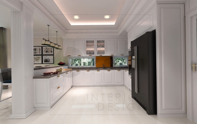 White color cabinet will bring your kitchen into a spacious & clean ambient.