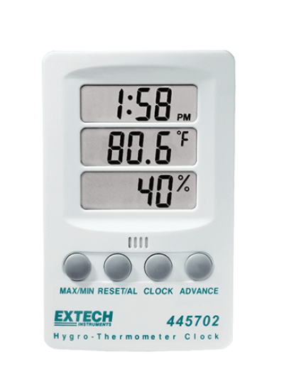 Extech 445702 Hygro-Thermometer Clock