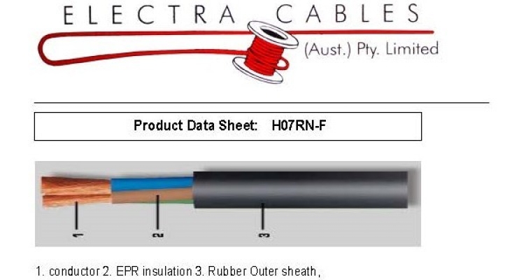 Electra Cables 450/750V H07RN-F (Neoprene / Rubber Cable)