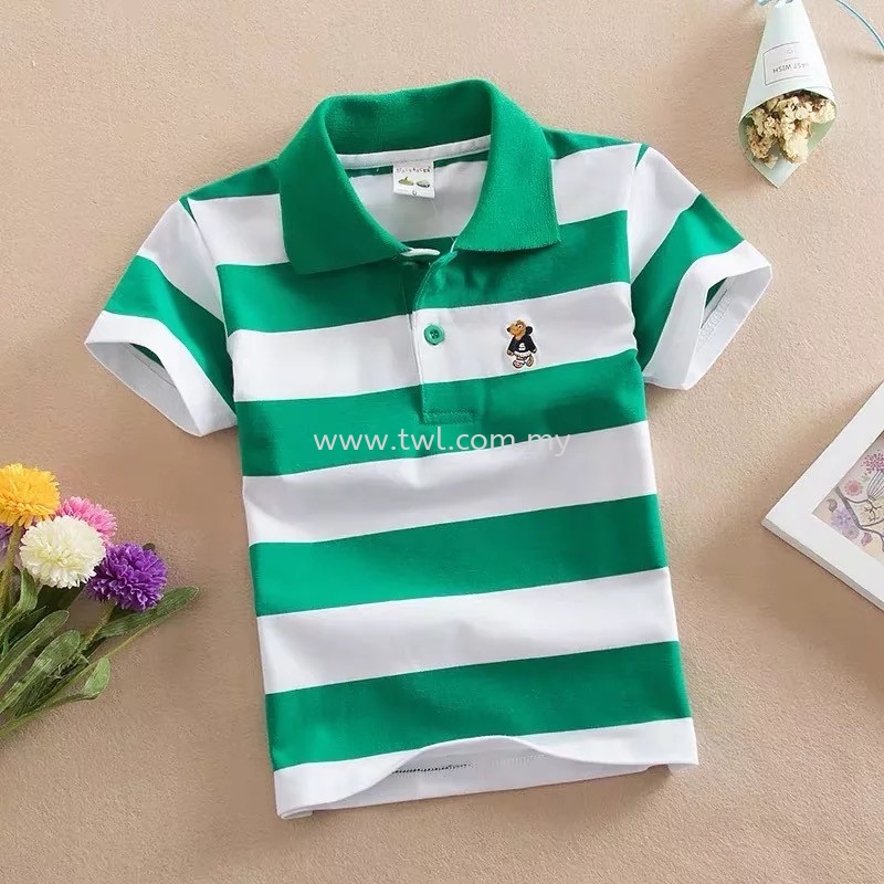 TS002 Kids Polo Stripe 