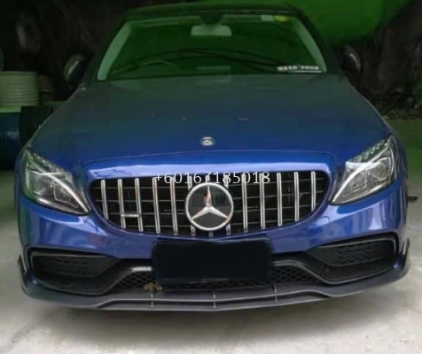 mercedes benz w205 brabus style c63 add on front lip diffuser real carbon fiber material new set