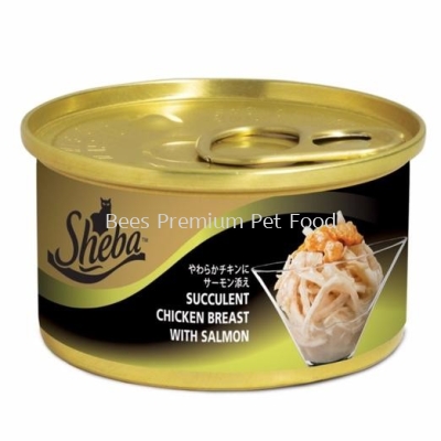 Sheba Succulent Chicken Breast With Salmon Canned Cat Food 85g