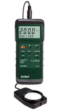 Extech Instruments Digital Light Meter with Remote Sensor + Case