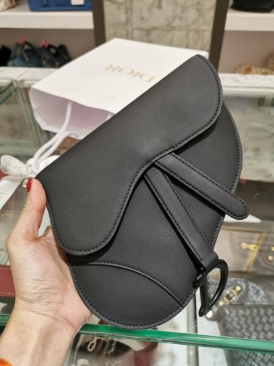 Brand New Dior Saddle Belt Clutch Matte Black