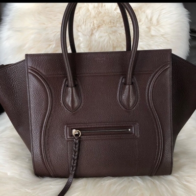 (SOLD) Celine Phantom Medium Grained Tote in Brown