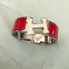 Hermes Clic Clac Red + White Enamel PHW Hermes