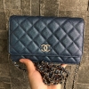 (SOLD) Chanel Iridescent Blue Caviar Wallet on Chain GHW Chanel