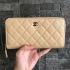 (SOLD) New Kept Unused Chanel Zippy Long Wallet Beige Caviar GHW Chanel