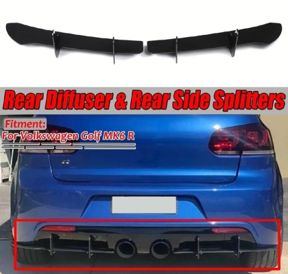 Volkswagen MK6 Golf R rear Diffuser splitters