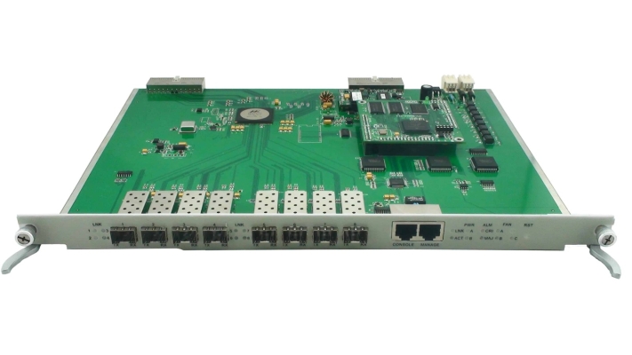 Main control card for modular AN-E OLT8000, supports, SNMP MIB, EMS system and control functions