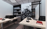 Account room with special design wallpaper. Ultra Modern interior design for Kronologi's office in Axiata Tower, KL Sentral, Kuala Lumpur. Malaysia.