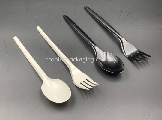 Plastic Fork & Spoon 6.5'' (inch)