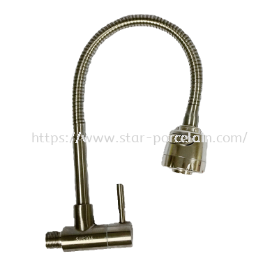 S/Steel Flexible Water Tap (Wall)