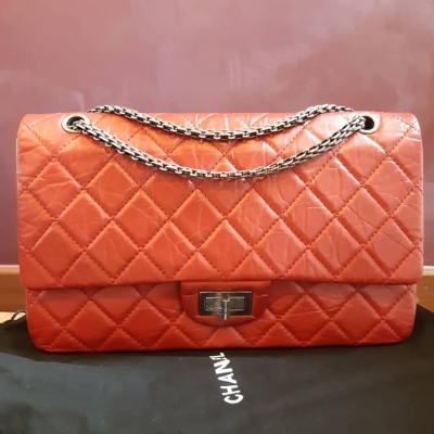 (SOLD) Chanel Reissue 227 Red Aged Calfskin RHW