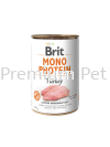 BRIT MONO PROTEIN TURKEY CAN Dog Food 400g Brit Non Prescription Dog Food