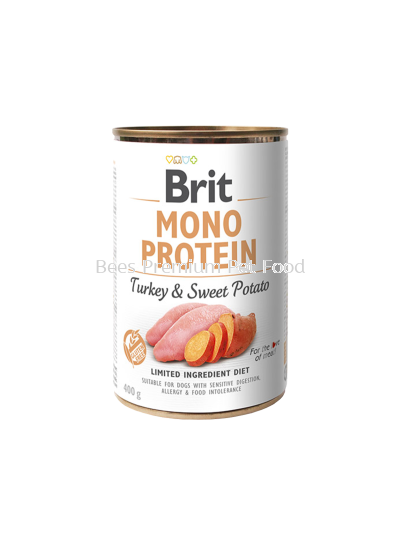 BRIT MONO PROTEIN TURKEY & SWEET POTATO CAN Dog Food 400g