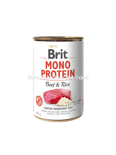 BRIT MONO PROTEIN BEEF & RICE CAN Dog Food 400g