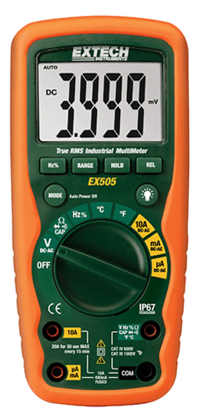 Extech EX505 11 Function Heavy Duty True RMS Industrial MultiMeter