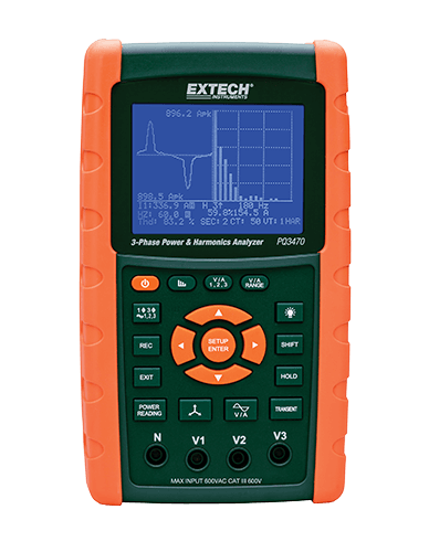 Extech PQ3470 3-Phase Graphical Power & Harmonics Analyzer/Datalogger