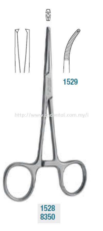 1528 / 1529 / 8350 Rochester-Kocher 1x2 Haemostatic & Tissue Forceps