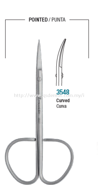 3548 100mm Curved Surgical Scissors